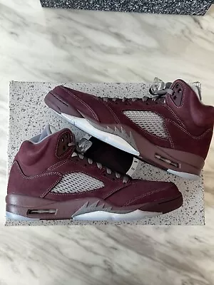 * UNDER RETAIL * Air Jordan 5 Burgundy Mens Size US 11 Rare New✅ Damaged Box • $260