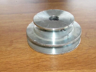 $35 • Buy V-Belt Pulley: 2 Steps, 5/8 In Bore, For 3/8 - 1/2” V-Belt, 3-1/2″ X 2-1/2 
