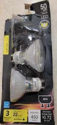$5 • Buy Feit Electric Enhance 3000K Bright White. Long Neck Par16 GU10. 50 Watt. NOB. 