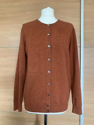 N.Peal Finest Cashmere Rust Coloured Cardigan Large • $105.70