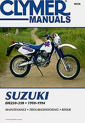 1990-1994 For Suzuki DR 350 CLYMER Manual DR 250/350 M476 • $49.95