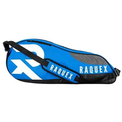 Racket Bag 6 Racquets Blue Cover With Strap For Tennis Squash & Badminton Raquex • £41.99