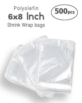 500pcs 6''x 8'' Polyolefin Heat Shrink Wrap Bags Nontoxic/odorless • $20.80