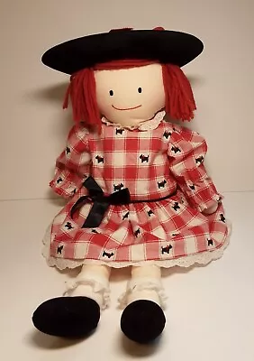 Vintage Madeline Doll Eden Toys 1994 Soft Stuffed Original Black Hat Plaid Dress • $21.95