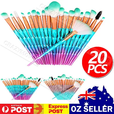 $7.95 • Buy 20PCS Eye Make-up Brushes  Unicorn Eyeshadow Eyebrow Blending Brush Set VIC