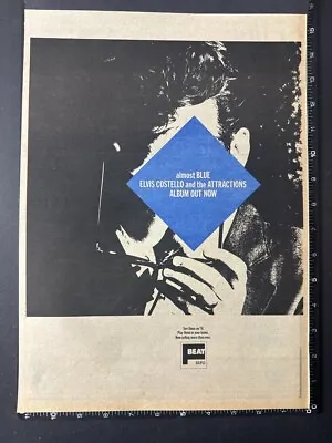 ELVIS COSTELLO - ALMOST BLUE 15X11  1981 Vintage Poster Size Advert L293 • $16.17