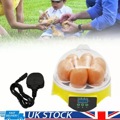 Automatic Digital 7 Egg Incubator Chicken Duck Temperature Control Incubators UK • £21.98
