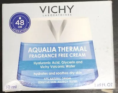 Vichy Laboratoires Aqualia Thermal Fragrance Free Cream 50 Ml 1.69oz 04/25 (N1 • $18