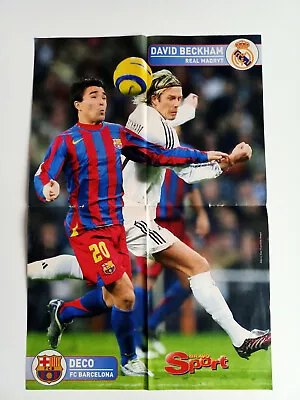 David Beckham / Deco /Maciej Żurawski ( Celtic) - Poster 42cm X 28cm 2006 • £9.60