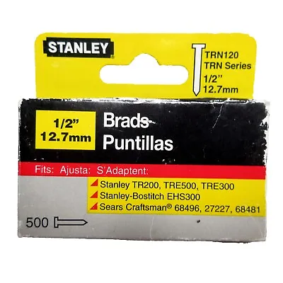 £29.15 • Buy Stanley TRN120 Brad Nails 1/2  12.7mm Open Box Count 450