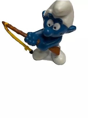 Vintage Smurfs 20101 Fisherman Smurf Fishing Pole Figure Toy Figure 1978 • $6.99