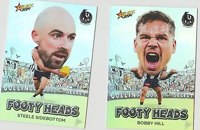 SELECT 2024 STEELE SIDEBOTTOM & BOBBY HILL - Footy Heads • $3.75