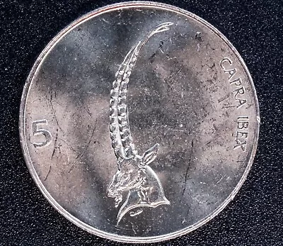 1998 - 5 Tolariev Slovenia   Brass Coin - Head And Horns Of Ibex KM# 6 • $6