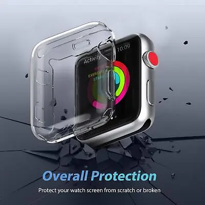 $5.95 • Buy For Apple Watch Screen Protector Case IWatch Protector For IWatch 7 6 5 4 3 2 