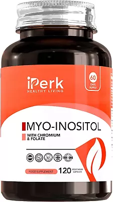 Myo Inositol Chromium And Folate 1000Mg Inositol Per Serving 120 Vegan Capsules  • £24.53