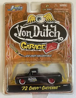 Von Dutch Garage '72 Chevy Cheyenne Black Collectible Truck - 2004 Jada Toys • $14.95