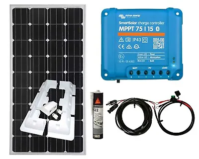 £279.99 • Buy Victron 150w Mono Solar Panel Kit Battery Charging MPPT Controller Brackets