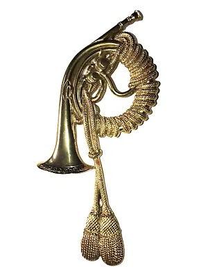 Metropolitan Museum Of Art MMA Gold Tone French Horn Christmas Ornament • $42