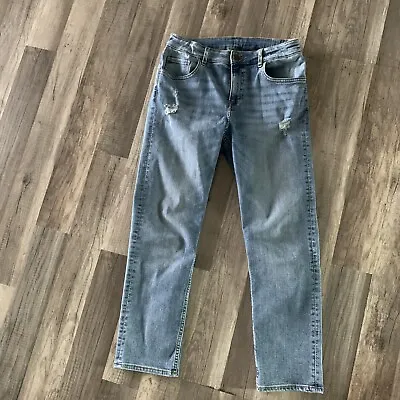 H&M  Girls Blue  Slim Jeans Straight Leg US 12-13 Y Medium Wash • $8