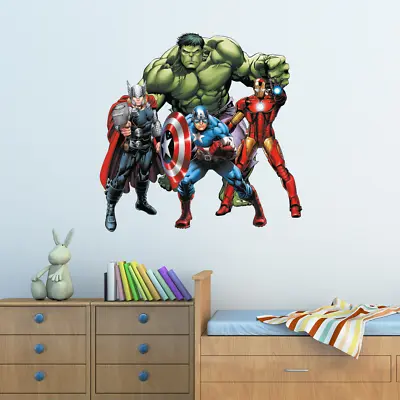 £14.99 • Buy Marvel Avenger Characters Wall Sticker Art Decal Decor Kids Bedroom Decoration