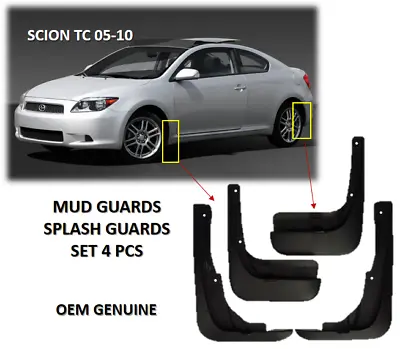 Scion Tc 05-10 Rubber Plastic Set 4pcs Mud Guards Splash Guards Oem Genuine • $58.96