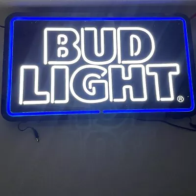 Bud Light Sign Beer Neo Neon Led Man Cave Game Room Restaurant Bar • $99.91