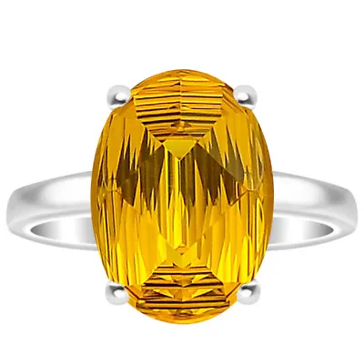 Lab Created Yellow Sapphire 925 Sterling Silver Rings Jewelry Size 6-10 R-1019 • $7.49