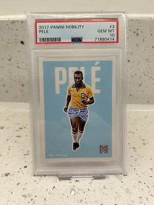 2017 Panini Nobility Football- Pele #3 PSA 10 Brazil • £200