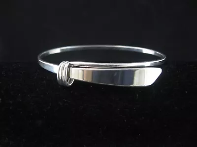 Ed Levin Sterling Silver 925 Modernist Slide Cuff Bracelet • $119.99
