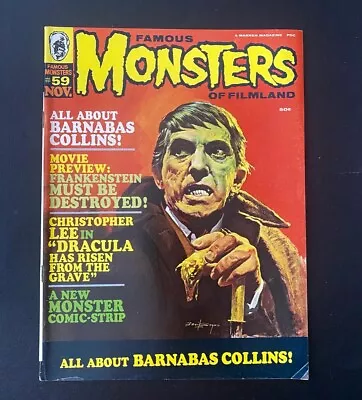 Famous Monsters Of Filmland - Issue 59 - Warren - 1969 Vintage Horror • £16