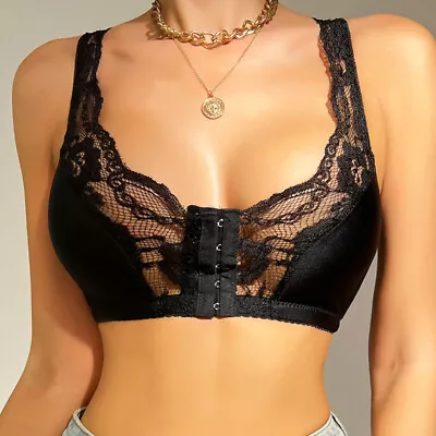 Easy Wear Front Hooks Bra Lady Bras Lace Sports Brassiere Unlined Sexy Lingerie • $13.79