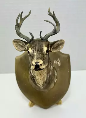 Vintage Deer Buck Head Mount Chalk Ware Ornamental Wall Decor • $16.75