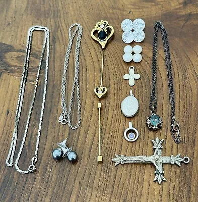 Sterling Silver ITALY Jewellery Bulk Lot Antique Vintage Gild Gems Wearable VGC • $39.99