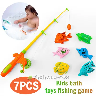 Kids Bath Toys Fishing Game For Girls Boys Toddlers Bathing 1/2/3 Year Magnetic • $9.99