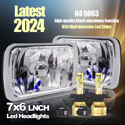 For 1995- 1996 1997 Nissan Pickup Hardbody LED Headlight Hi/Lo Sealed Beam 7x6 * • $88.28