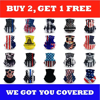 $4.79 • Buy Neck Gaiter Bandana Face Mask Cooler UV Sun Protection Cooling Gator Shield Flag