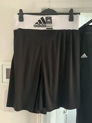 £40 • Buy Adidas Boxing Shorts/ Vest, Black/ White, X/ L Tagged, New