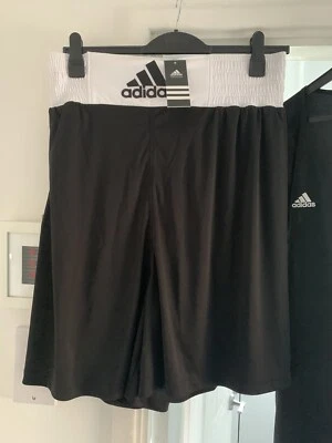 £40 • Buy Adidas Boxing Shorts/ Vest, Black/ White, X/ L Tagged, New