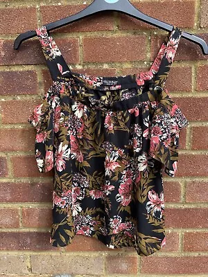 Miss Selfridge Size 10 Off Shoulder Floral Top • £0.99