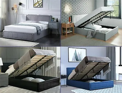 Ottoman Bed Frame Storage Bed & Mattress Single Small Double 4ft6 King Size Bed • £258.63