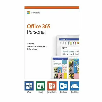 NEW Microsoft Office 365 1 Year Subscription 1 User 1PC/Mac Key Card Fast Ship • $59.99
