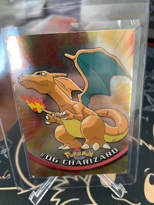 $64.99 • Buy #06 Charizard Holo Foil Topps TV Animation Series 1 Pokemon Card BLUE LOGO MP