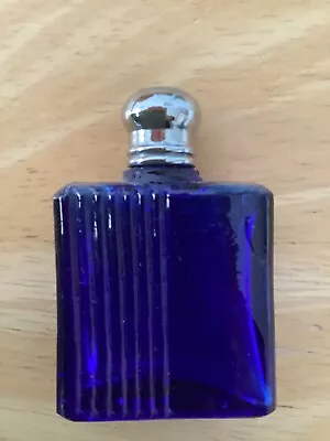Vintage Miniature Cobalt Blue Glass Perfume Bottle • $22.39