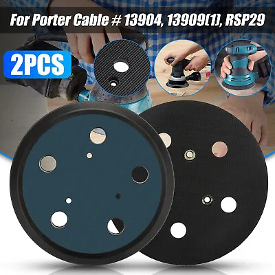 $13.68 • Buy 2Pcs 5inch 5Hole Hook & Loop Sander Pad For Porter Cable 13904 13909 332 333 334