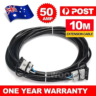 10m 50Amp Anderson Style Plug Extension Lead 6mm Double Adaptor Automotive Cable • $29.85