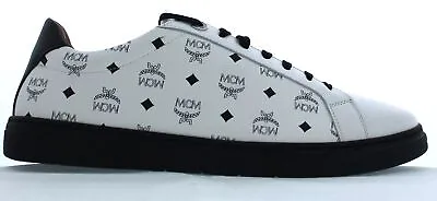 MCM Mens Terrain Derby Visetos Low Sneakers Color White/Black Size 44EU/11US • $409.99