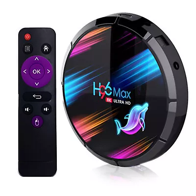 H96 MAX X3 S905X3 Android 9.0 Smart Set Top Box 4G 64G TV Box WiFi Media Player • $111.78