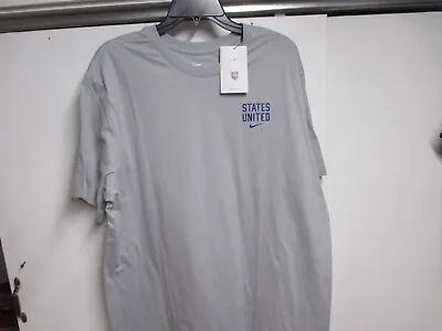 Nike Usa Soccer T Shirt (xl) Nwt Gray W/ Usa  Logo Front & Back Rare Gem! • $14.99