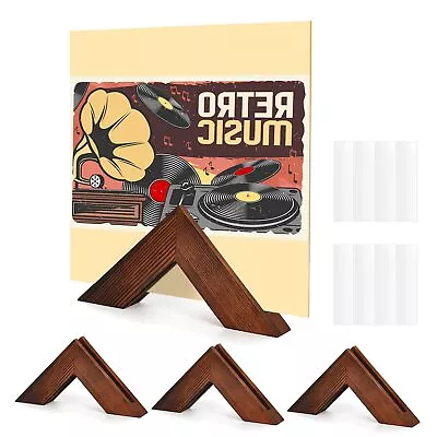 Vinyl Record Holder Set : Vinyl Wall Mount For Record Display Pine Wood Albu... • $32.86