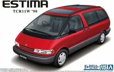 AOSHIMA 1/24 The Model Car No.115 Toyota TCR11W ESTIMA Twin Moon Roof 1990 Kit • $52.24